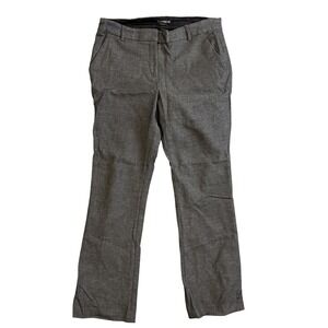 Express Columnist Pants Womens 10S Gray Twill Dress Straight Leg Stretch Work